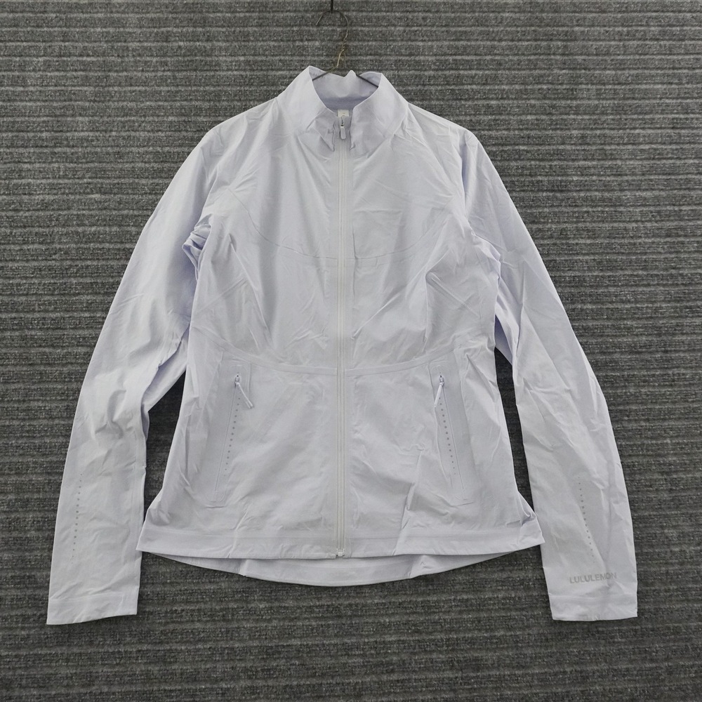 Lululemon Athletic Jacket Women 10 Purple Full Zip Reflective Lightweight